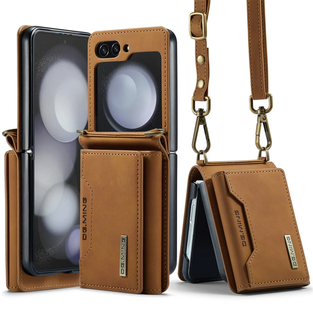 Magnetic Leather Wallet Phone Case with Card Holder & Kickstand