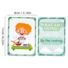 Kids Action Cognition Cards Funny Q&A Learning Classroom Interaction Aids English Teaching Educational Toys Montessori Material 2