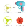 Children Saucer Launcher Pistol Outdoor Spinning Top Toys Flying Disc Bamboo Dragonfly Ejection Luminous Gyroscope Gun 6