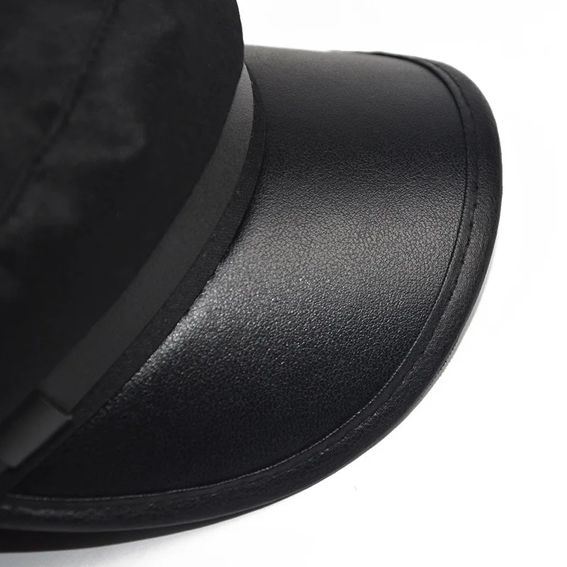 Leather Brim Beret Newsboy Octagonal Cap with Belt Button Men Women Beret Flat Cap Cotton Navy Hats for Women Artist Painter Hat flat cap,leather hat