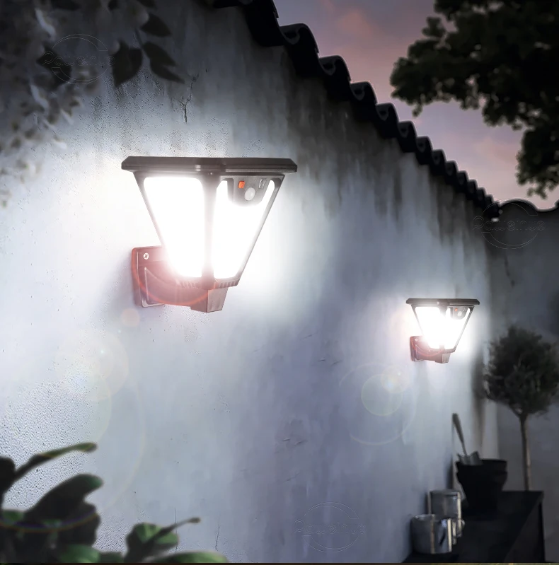 Description Picture 3 of item4000mAh Powerful Outdoor Solar Lights IP65 Waterproof Radar Sensor Solar Lamp 100LED Solar Lawn Light Garden Sunlight Wall Lamp