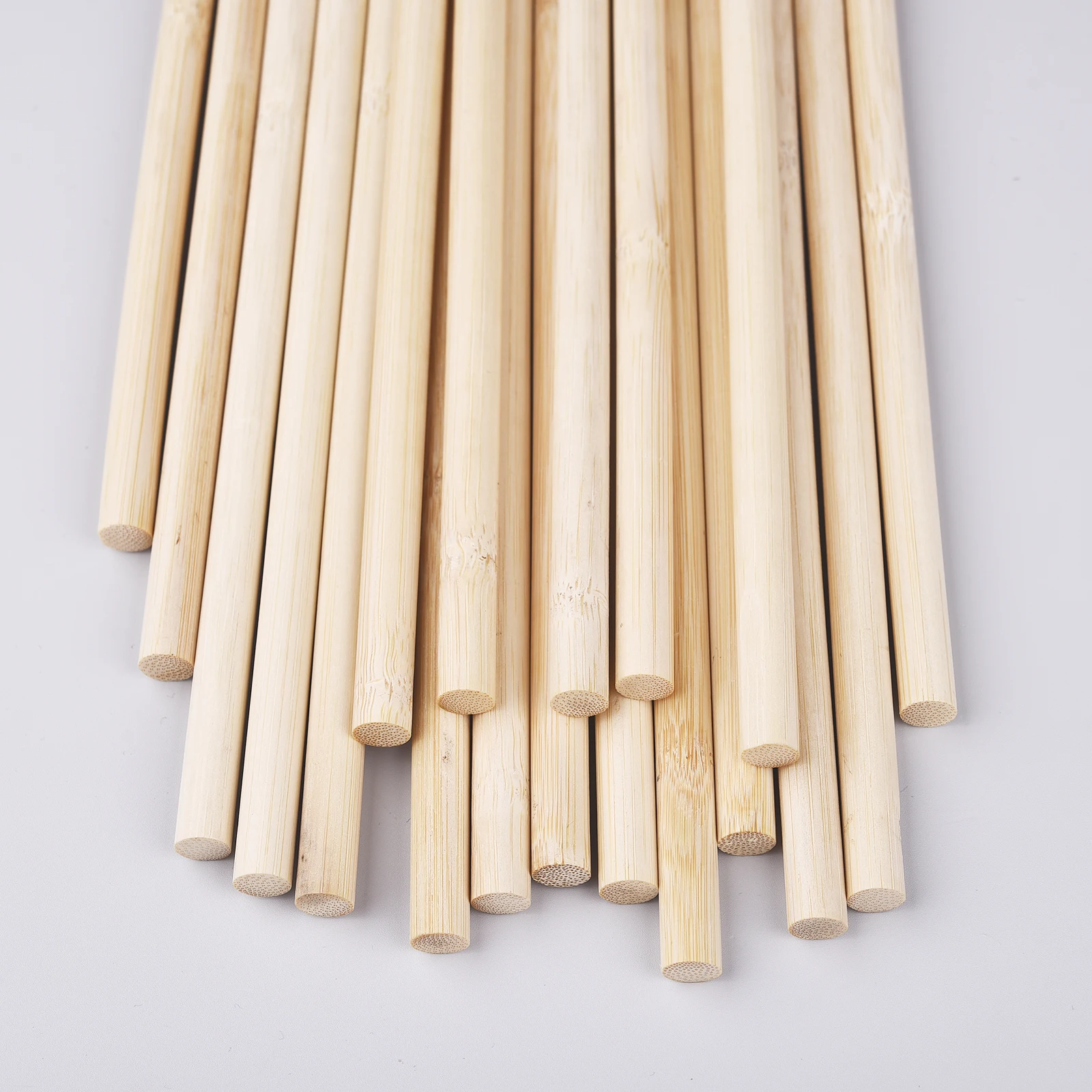 Bamboo stick 20pcs/50pcs Small Solid Bamboo Stick Diameter 3mm/4mm/5mm/6mm/8mm/10mm/Length 30cm DIY Handmade Building Model Materials Wood