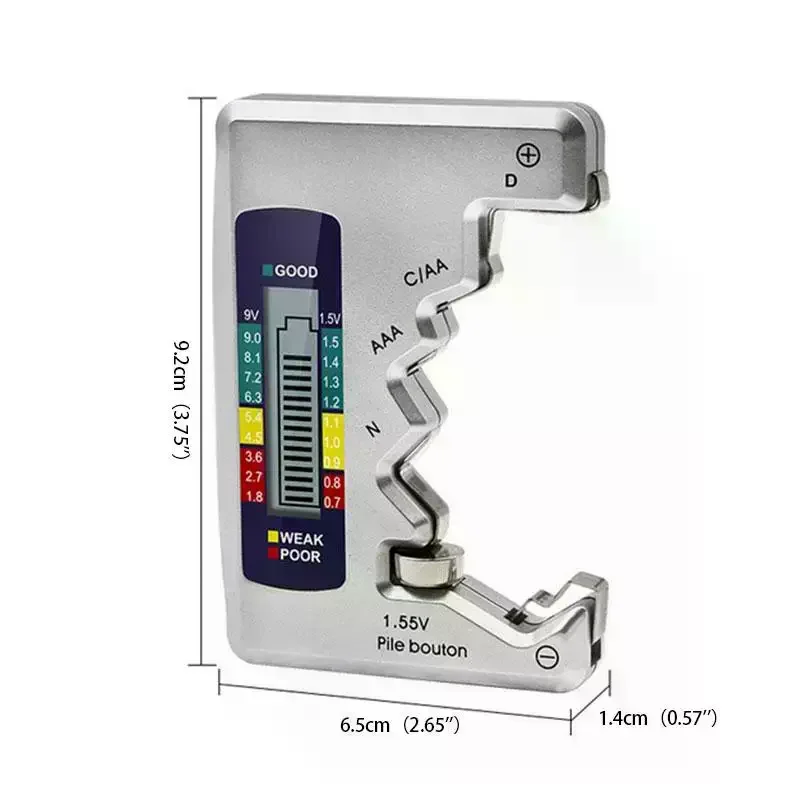배터리 테스터 리튬 N /AAA/CAA/D/1.5V 셀 배터리 테스터 체커 BT168 전원용 디지털 용량 범용 버튼