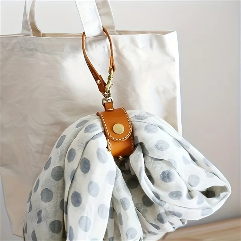 Portable Waist Hanging Glove Storage Cover Woman Bag Accessory Scarf Holder Outdoor Wiping Towel Buckle Leather Clip