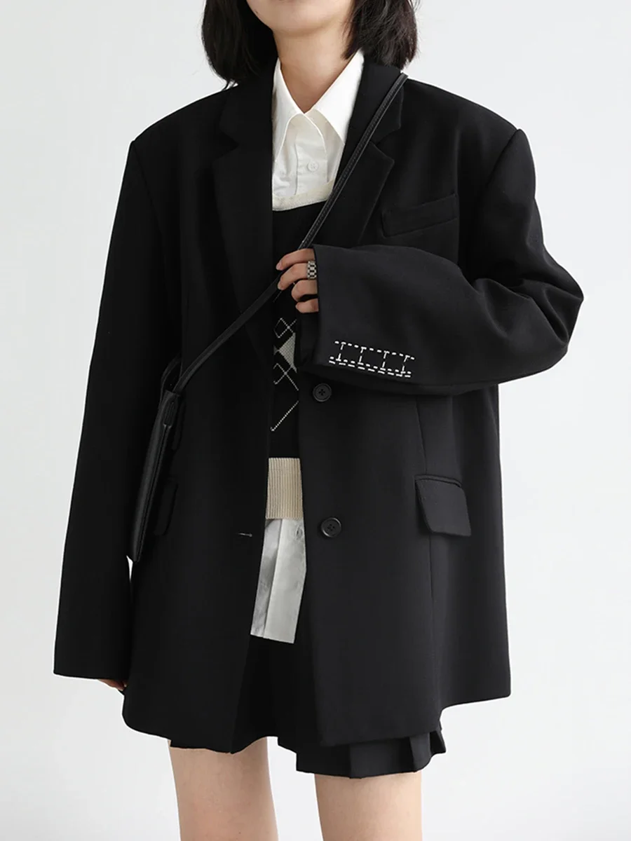 Women Blazer Coat Korean Casual Long Sleeved