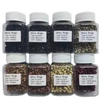 1 Bottle 4.5mm*2.5mm*3mm Silicone Micro Ring/Link/Bead Hair Extensions Tools 12 Colors Optional 1