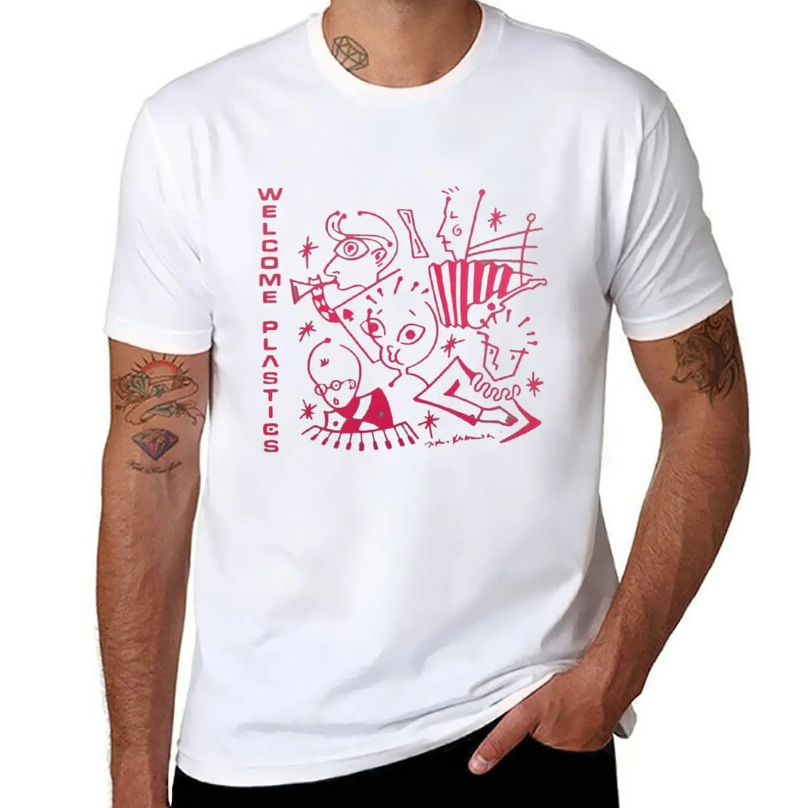 

New Plastics - Welcome Plastics T-Shirt Tee shirt quick-drying t-shirt mens workout shirts