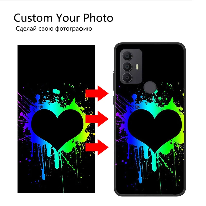 Personalized Silicone Phone Case with DIY Photo and Text Design - Matte Finish