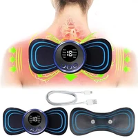 EMS Neck Massager Mini Cervical Back Muscle Pain Relief Patch Massageador Stimulator Mat Portable Leg Body Health Care Tool 1