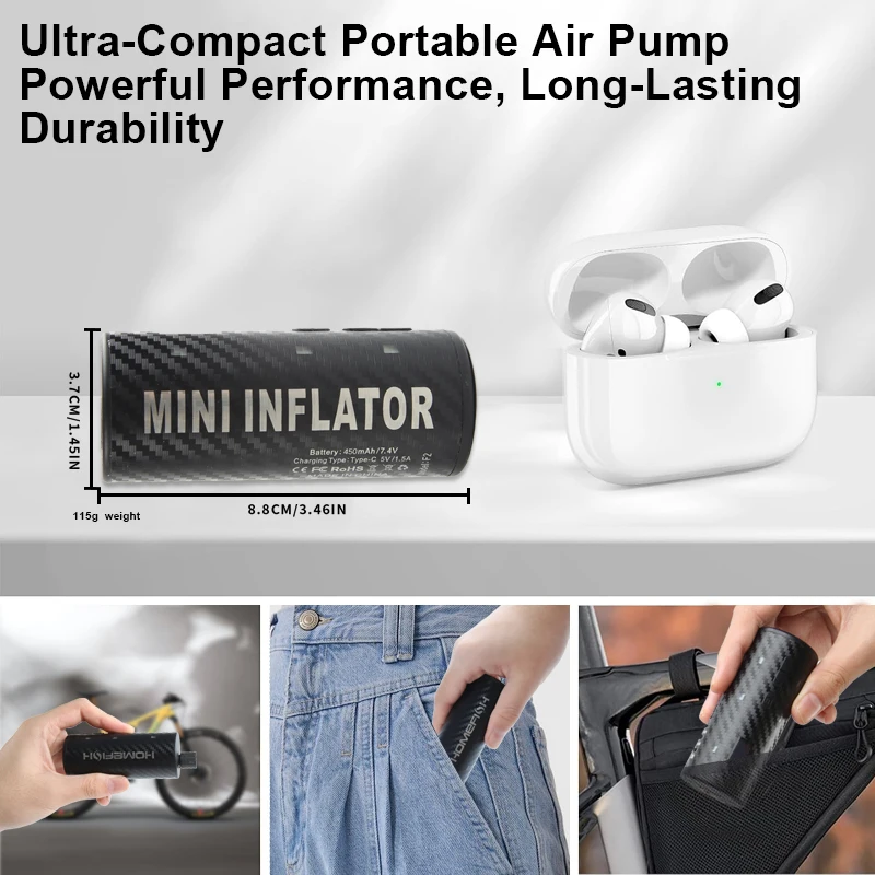 HOMEFISH Mini Pump Night Riding Warning Light