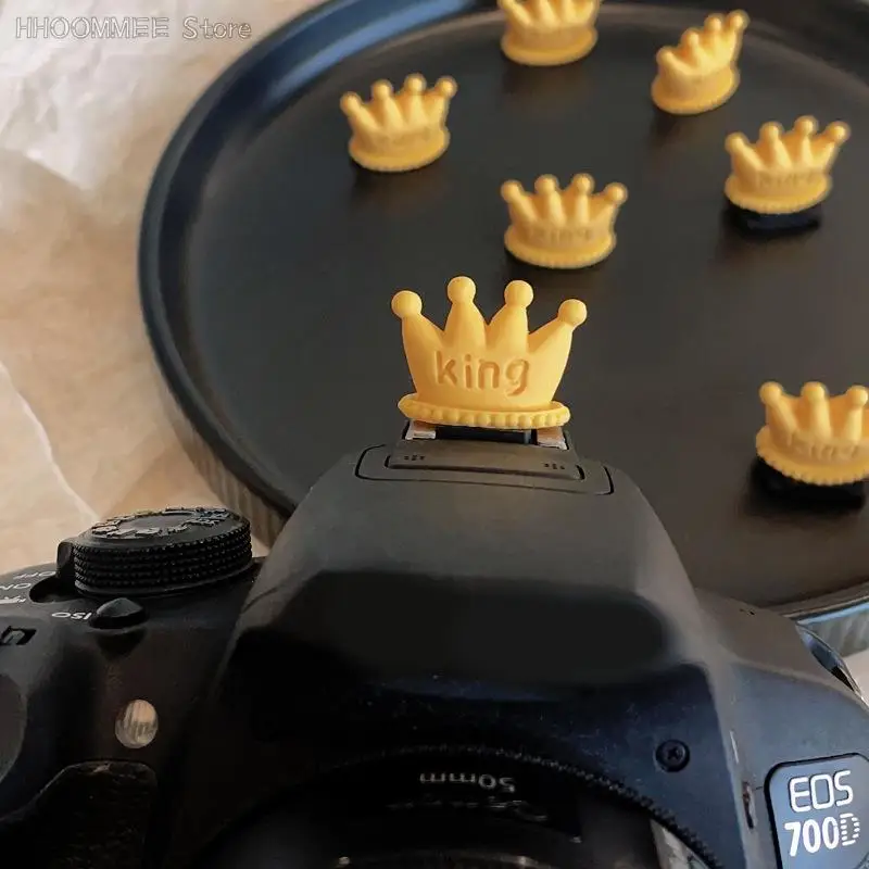 1Pc Crown Star Hot Shoe Protection Cover Slr Camera Hot Shoe Cap Antipolvere Cute Cartoon Photography All'Ingrosso
