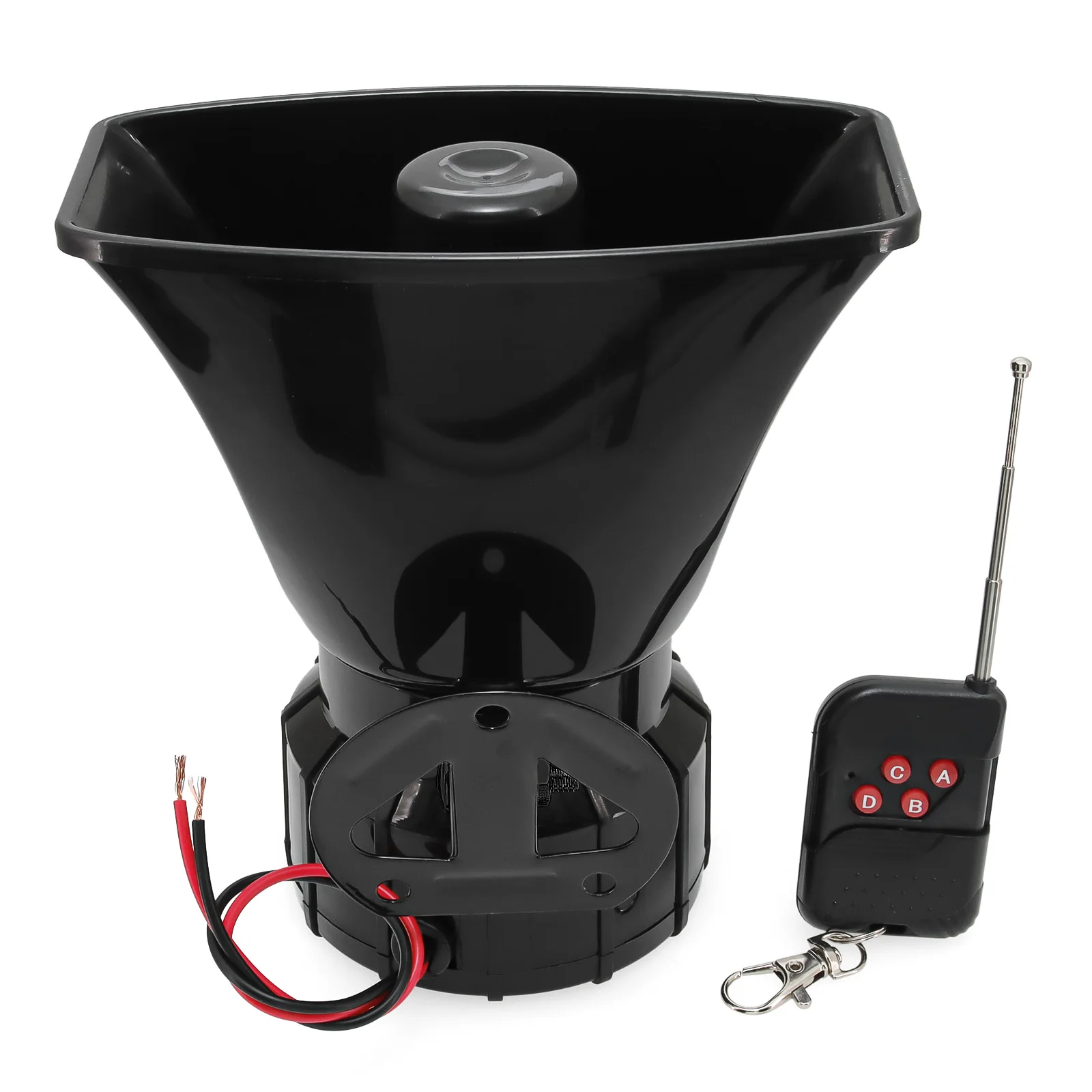 12 V 7 Sounds Auto Horn Lautsprecher Drahtlose Elektronische Sirene Lauter Warnung Alarm Für Auto Lkw Fernbedienung Sirene Air horn – Detail 11