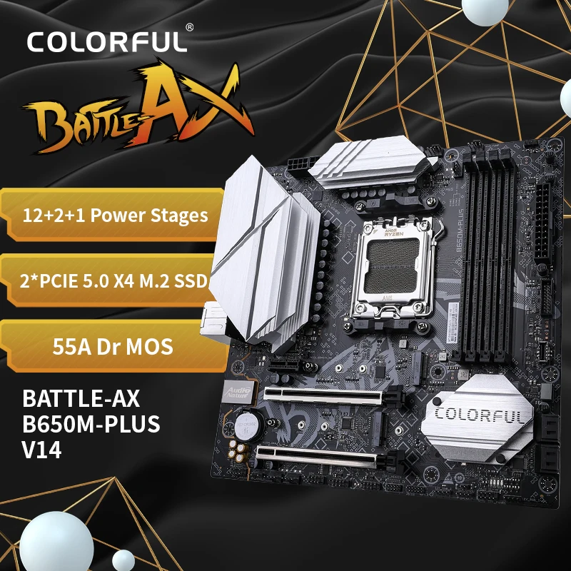 colorful brand amd b650 motherboard 4 dimms RTL8125BG 2.5