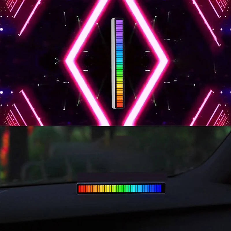 RGB 음악 사운드 제어 LED 스트립 라이트, 블루투스 앱 픽업, 음성 활성화 리듬, 야간 TV 컴퓨터용 앰비언트 바 램프