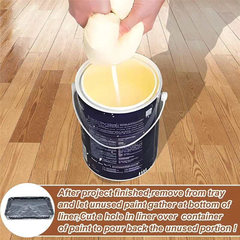 AT02-쉬운 집 페인팅 및 벽 장식을 위한 플라스틱 페인트 트레이 라이너 40개..