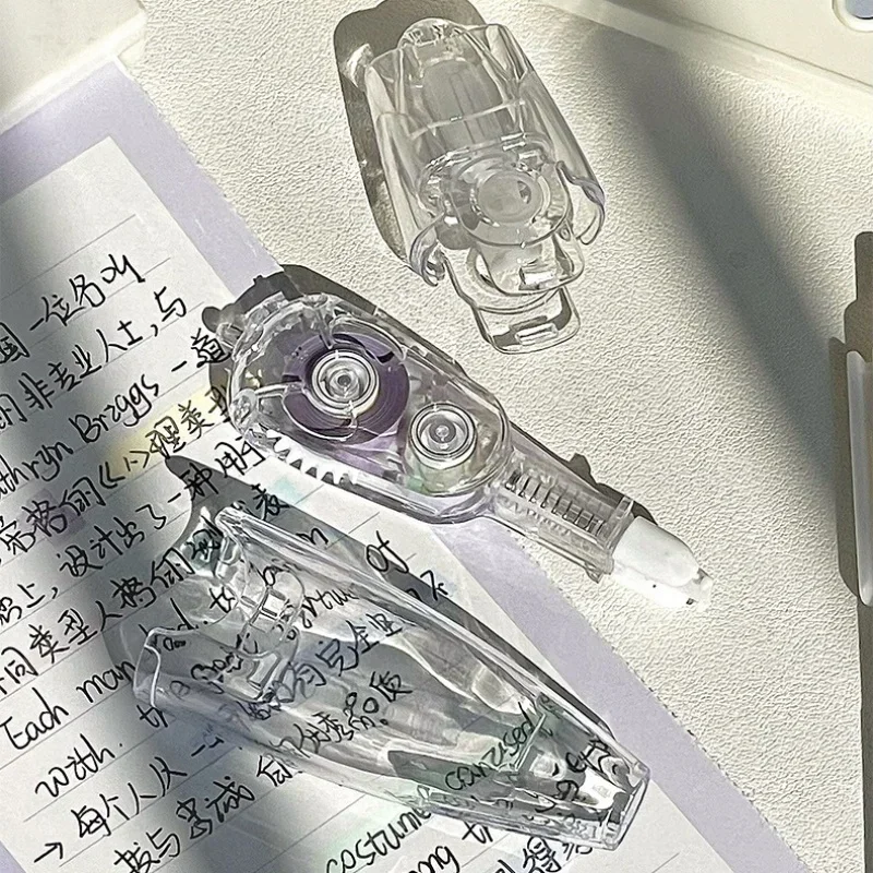 Correction Tape 1 Piece Fluorescent Marker Correction Tape Simplicity Solid Color Highlighter Tape Cute Transparent Reading Book Marker