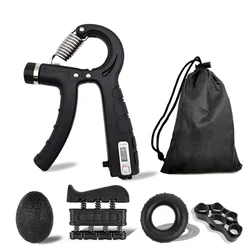 Adjustable Hand Grip Strengthening Expander with Counter (1 Set - 5pcs)