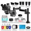 3.5-200X Simul-Focal Stereo Trinocular Microscope Set 4K 2K 1080P HDMI VGA USB TF Video Camera Clamp Folding Extension Type Base 3