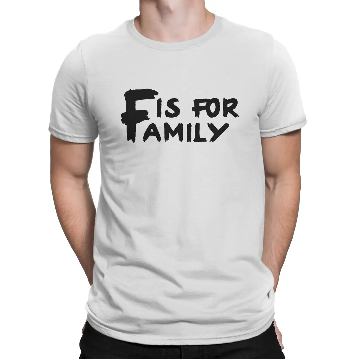 

Men's Symbol T Shirt F Is For Family 100% Cotton Clothing Hipster Short Sleeve Round Neck Tees New Arrival T-Shirt