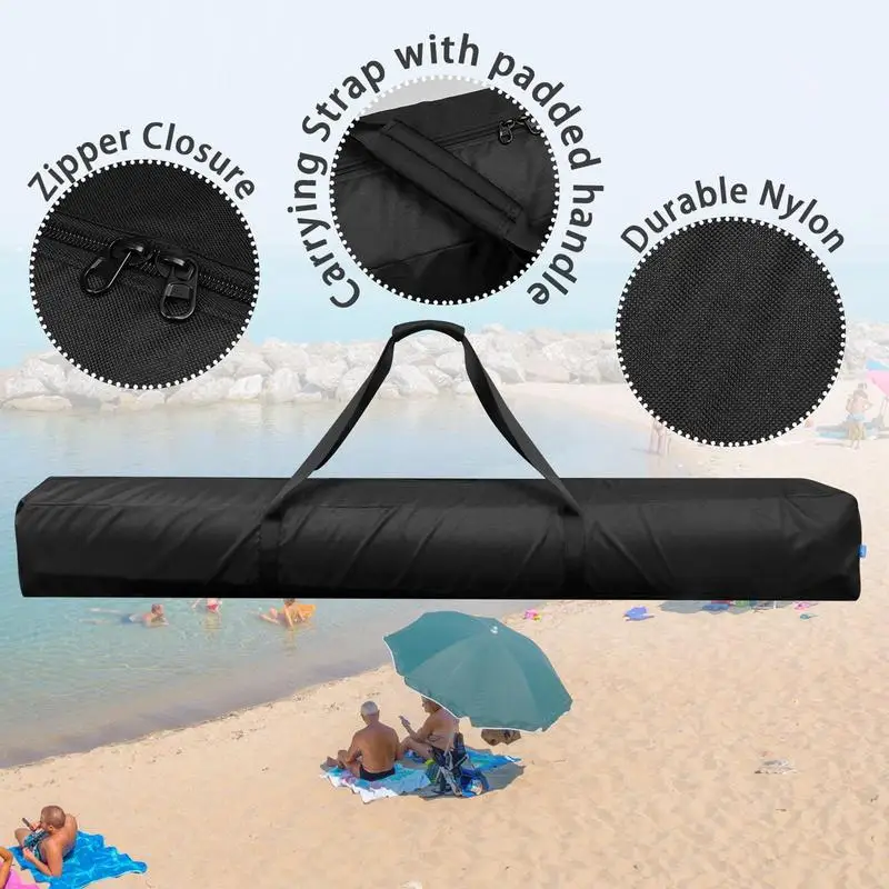 With Shoulder Strap Umbrella Storage Bag Fishing Rod Bag Foldable Black Oxford Cloth Anti-Dust Protective Covers Chairs Outdoors 5