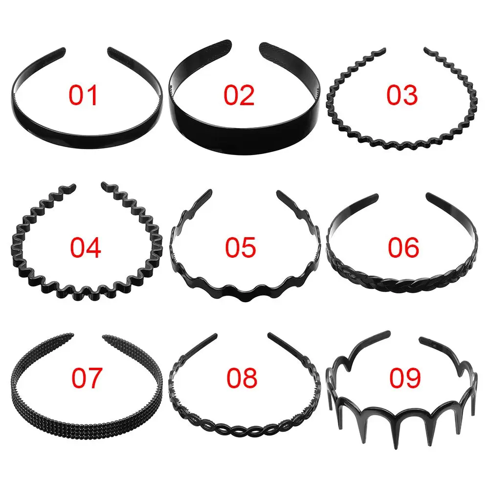 Wavy Hair Band Unisex Hairband for Men Women Sport Hair Hoop Non-slip Headwear Accessories Outdoor Fashion Yoga Head Band