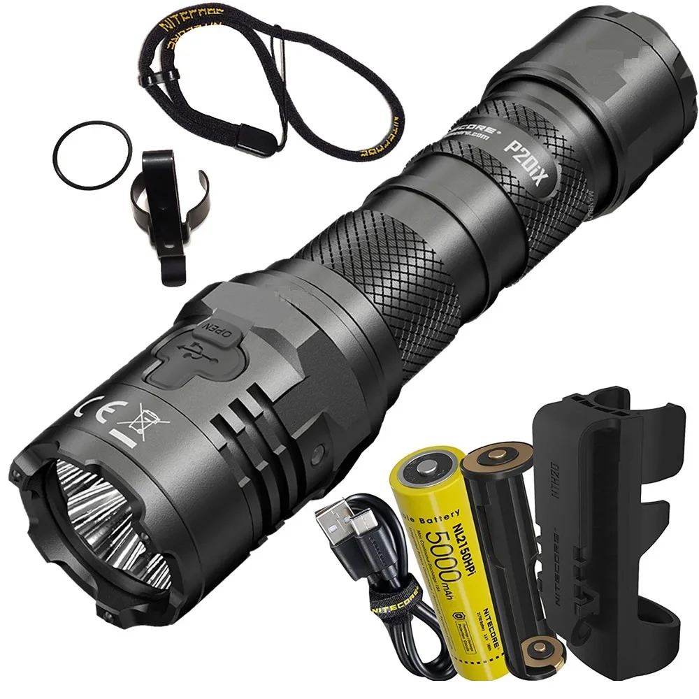 NITECORE P20iX  LED , 4000  USB-C  ġ Ʈ, 21700 ͸ , ڱ  ķο