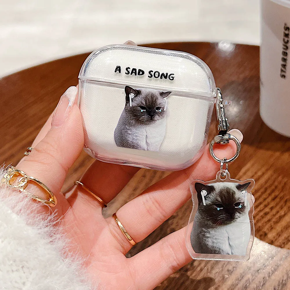 Custodia Per AirPods Pro 3 (2025) - Cover Con Motivo Gatto Nero Kawaii E Ciondolo, Protettiva TPU
