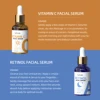 Séfralls RETINOL & VITAMIN C Serum 2PCS Set Comfortable Mild Texture Suitable for Different Skin Types Morning VC Night VA 6
