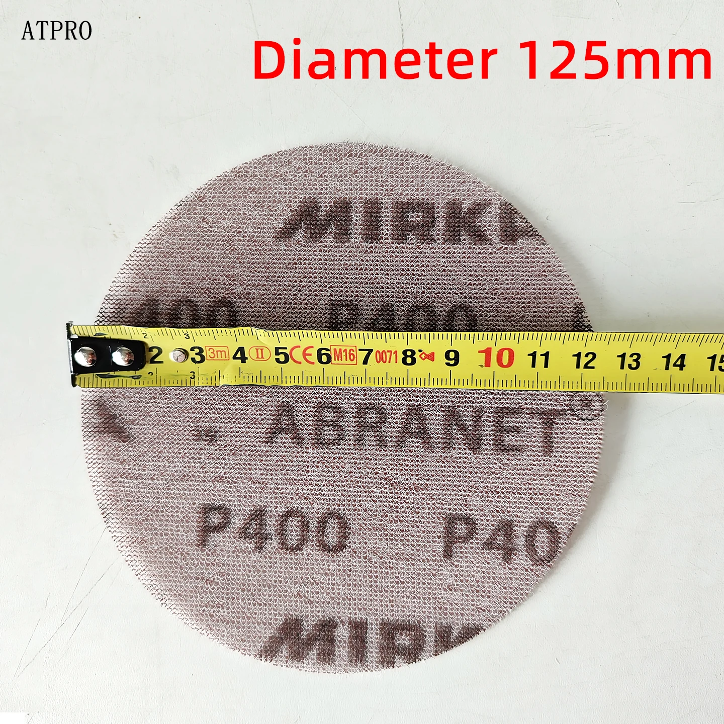미르카 그리드 사포 5인치 125mm 아브라넷 무진동 건식 연마 사포 레드 컬러 400 메쉬 목재 및 가구 광택용