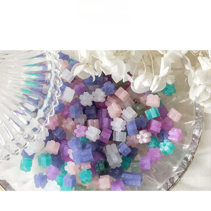 Description Picture 4 of item60pcs Sakura Wax Seal Beads Translucent Jade Pearlescent Mixed Color DIY Envelope Wedding Invitation Ancient Stamp Making Tools