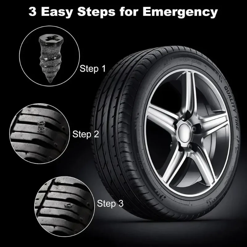 Reifenreparatur-Gummistopfen-Set: Universelles Reparaturset für Motorrad, LKW, Fahrrad, Roller – Reifenpannen-Werkzeug-Kit – Detail 7