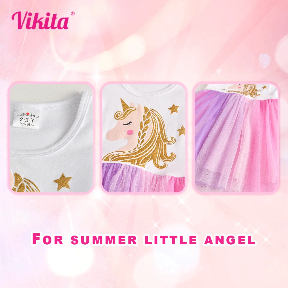 Girls unicorn dress toddlers summer sleeveless princess dresses girls dress princess costume