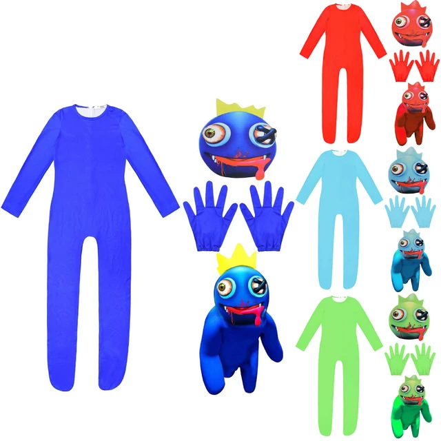 Arco-íris amigos crianças trajes meninos meninas azul monstros