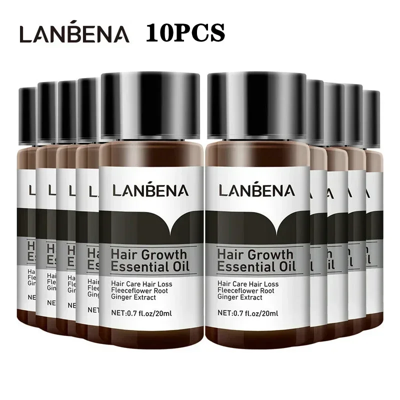 10PCS LANBENA Hair Growth Essence Hair Care Treatment for male and Female Loss Essential Oil Liquid Treatment Care