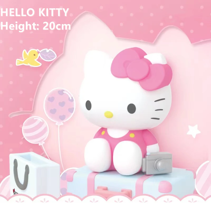 

Kawaii Hello Kitty Plushie Sanrio Plush Toys Cute Soft Stuffed Animal Doll Anime Accessories Home Decoration Kids Gift for Girls