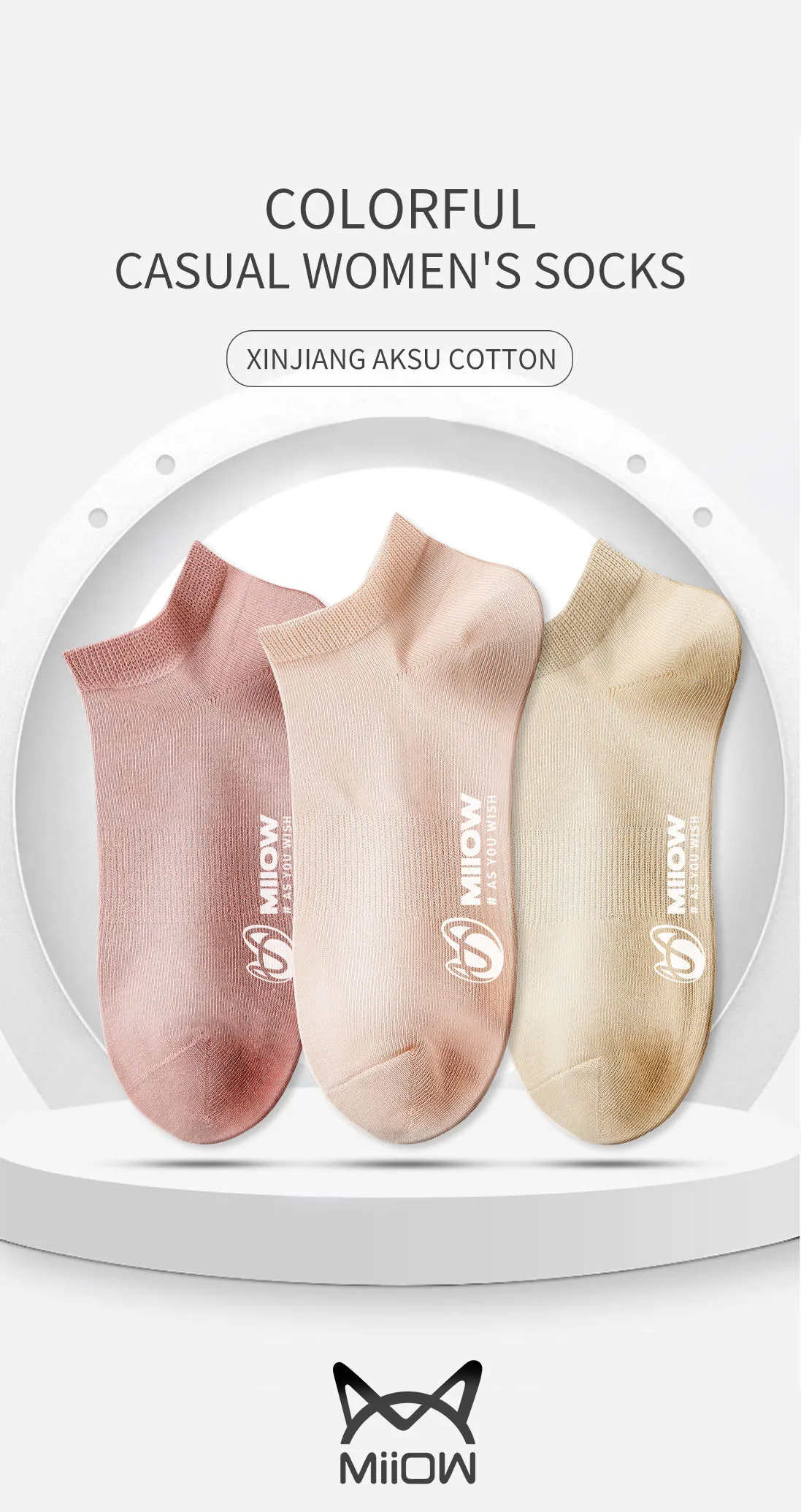 MIIOW 5 Pair Simple Women Socks Breathable Leisure Boat Sock Solid Color Socks Comfortable Cotton Deodorant Socks Anti-wear Feet 63 Sd83e2df31d5c4af4a704722a4b814615a