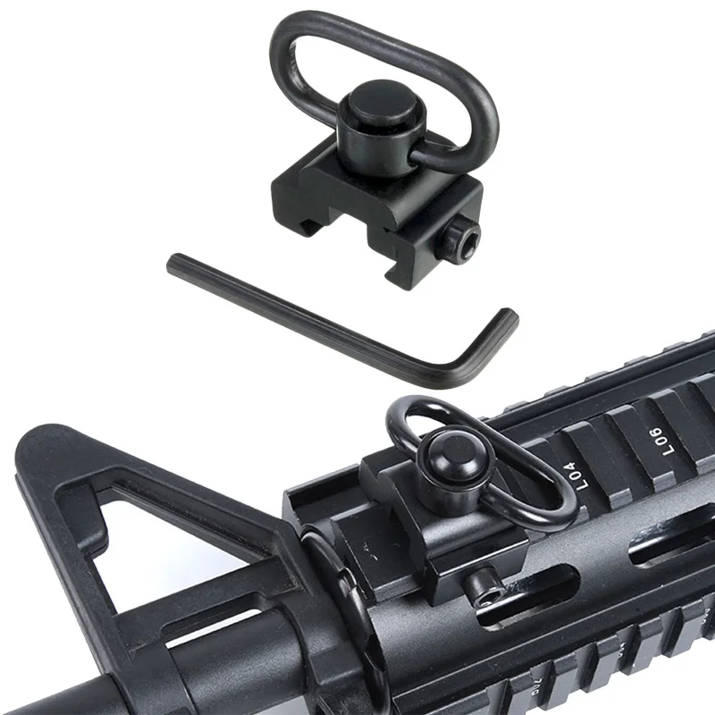 Adaptateur Quick Detach pour élingue - Montage sur rail Weaver/Picatinny 20mm - Pour chasse et tir