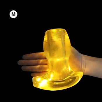 Hollow Anal Plug Sex Games For Women Exotic Accessories Butt Plug With Led Speculum Vaginal Expander Sexy Toys Buttplug Tunnel 5