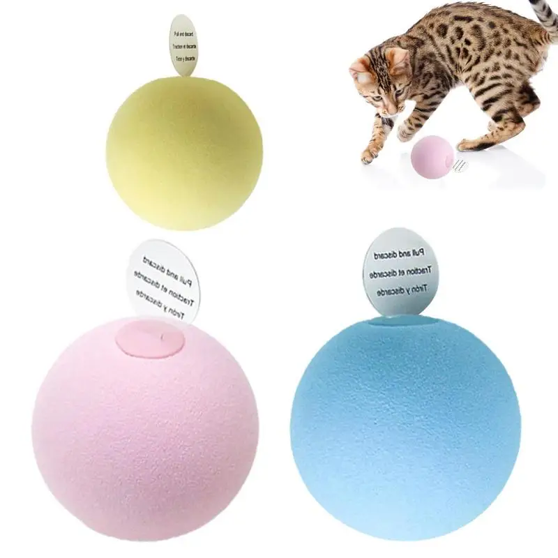 Funny Cat Ball Interactive Chirping Balls Cat Kicker Toys Kitten Gravity Meowing Ball Teasing Cat Ball Molarity Teeth