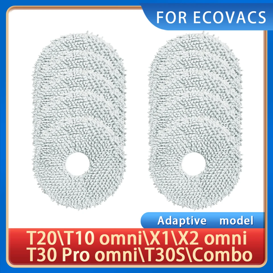 4 Panni Mop Per ECOVACS DEEBOT - Compatibili Con T30, X2, X1, T10 E Altri Modelli - Foto 5