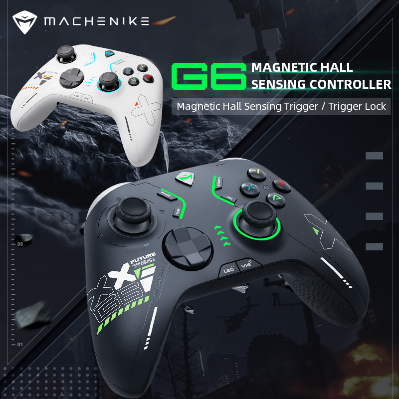 Machenike G6 Tri Mode Gamepad Wireless Gaming Controller for Nintendo Switch Hall Effect Joystick For Switch PC