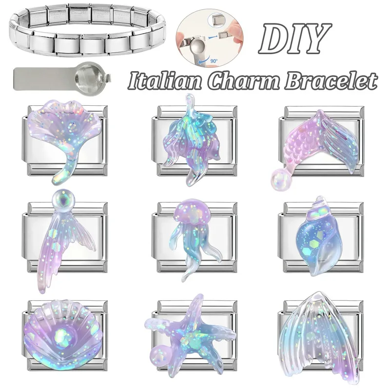 Y2K Charm Fits Women Men DIY Italian Links Stainless Steel