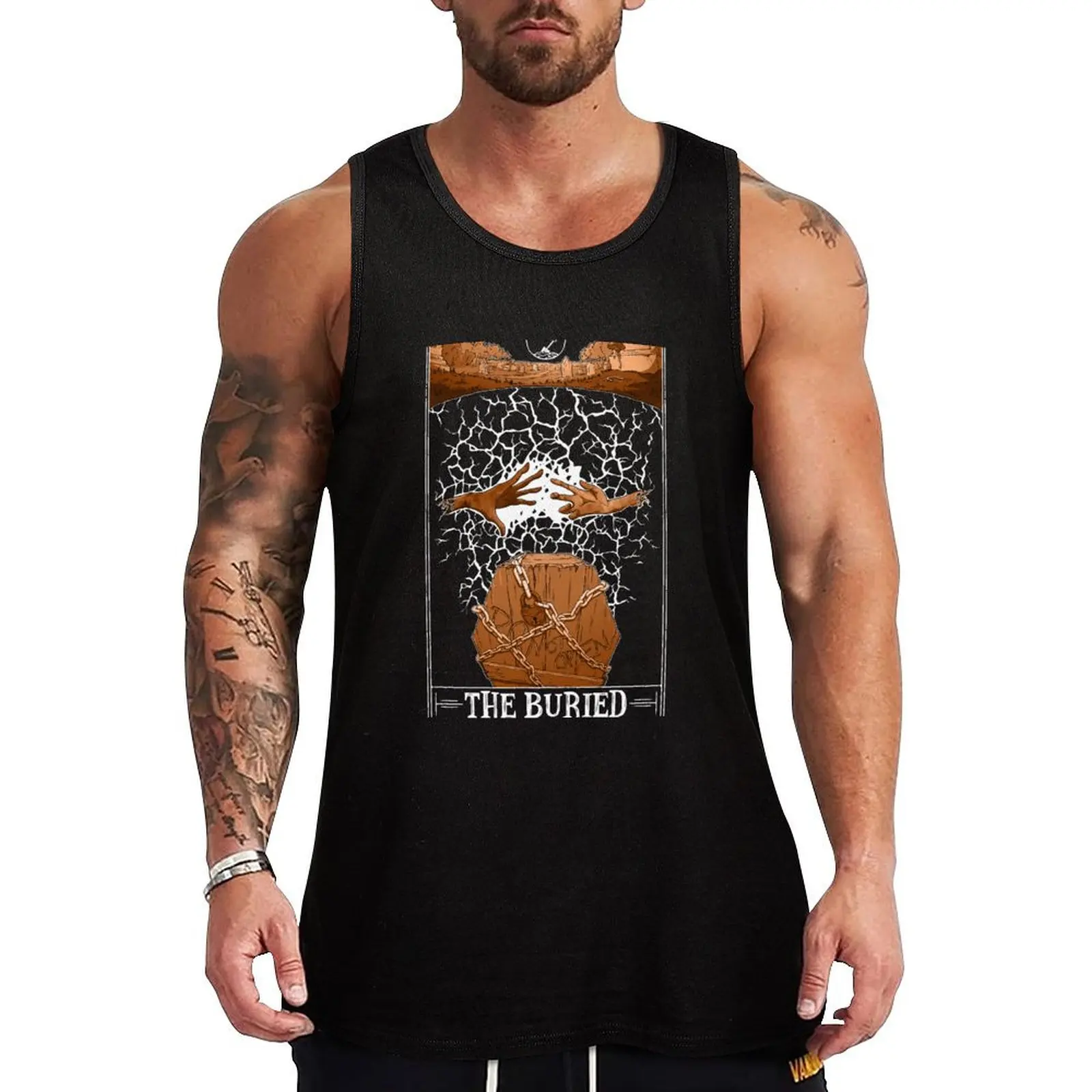 The Buried Tarotesque - (Dark) Tank Top summer Men's tops Men's clothes