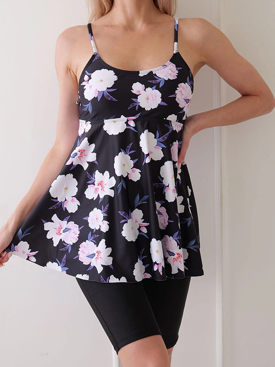 Print Tankini Set Women Two Pieces Swimsuit