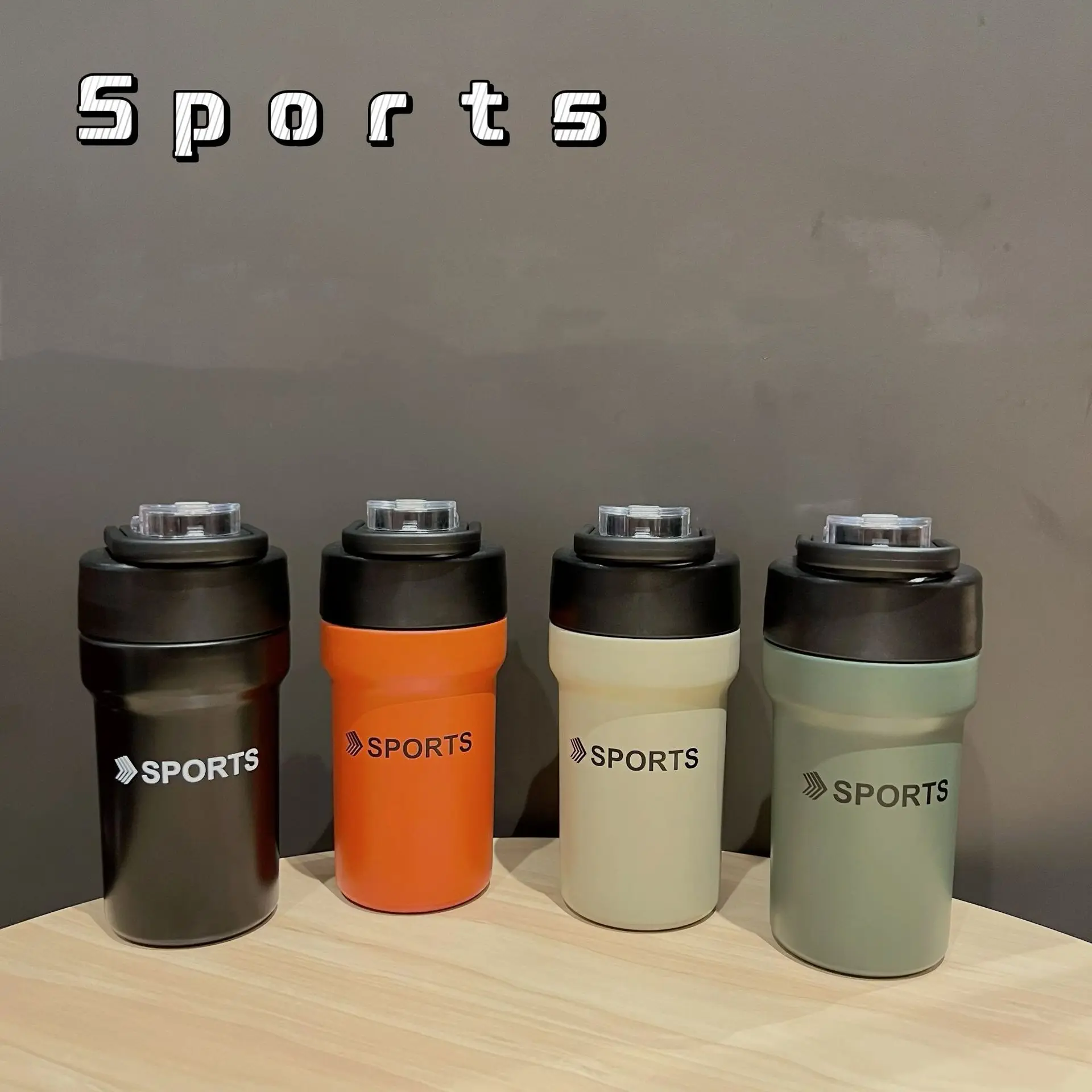 

Fashionable and minimalist stainless steel insulated cup for girls with high aesthetic value, dual drinking cups with straws, po