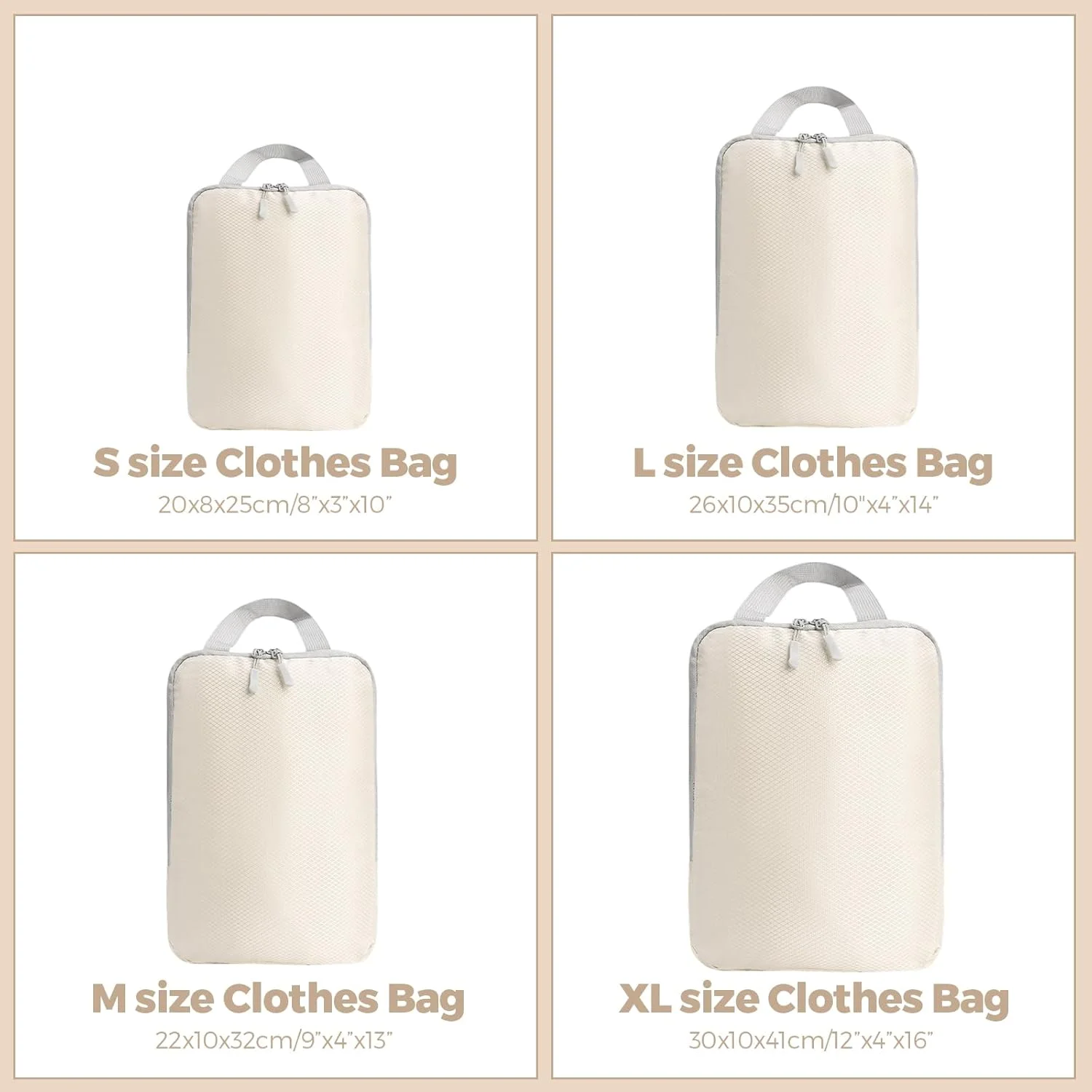 Enhanced Travel Compression Packing Cubes and Waterproof Storage Set