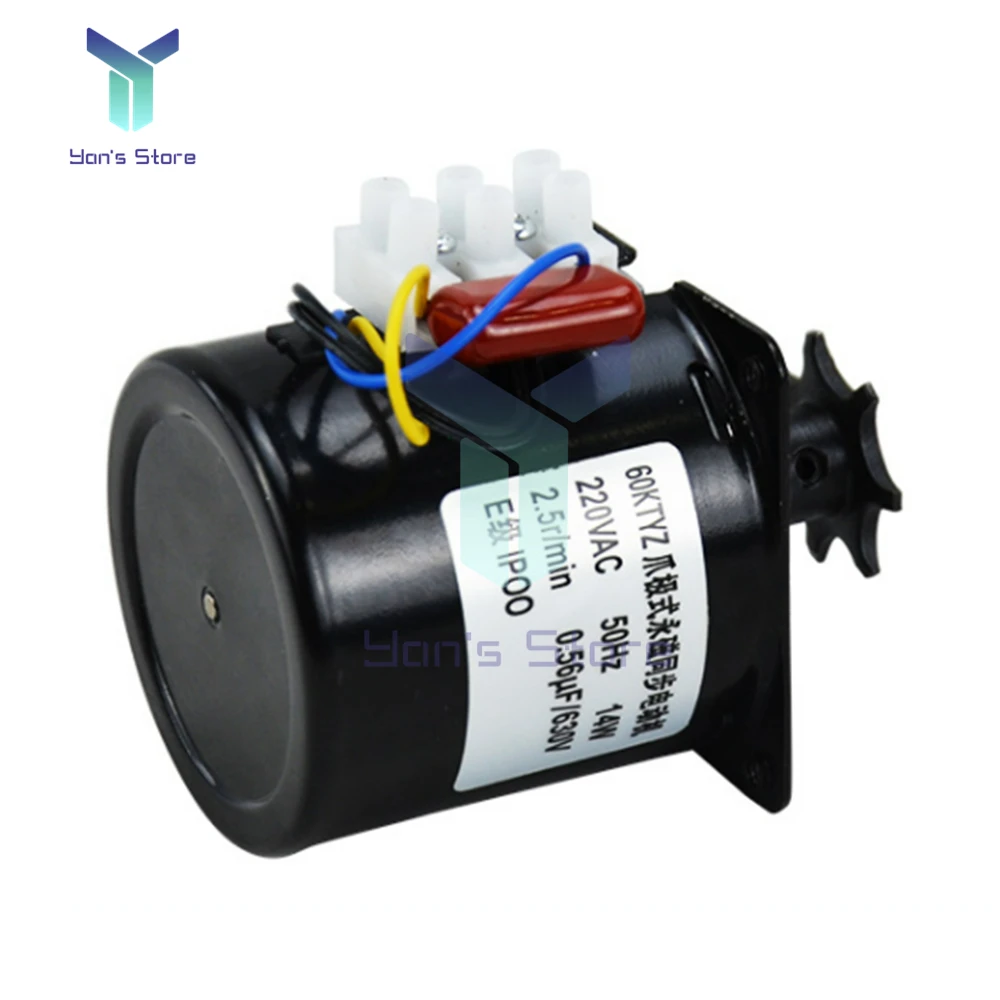 220v 14w motor da engrenagem 2.5rpm para