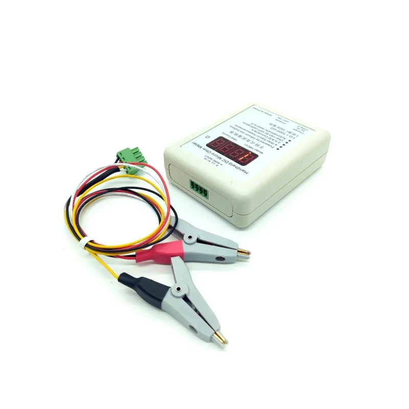 Resistance Tester Handheld DC Milliohmmeter Low Resistance Four Wire Kelvin Measurement Rechargeable