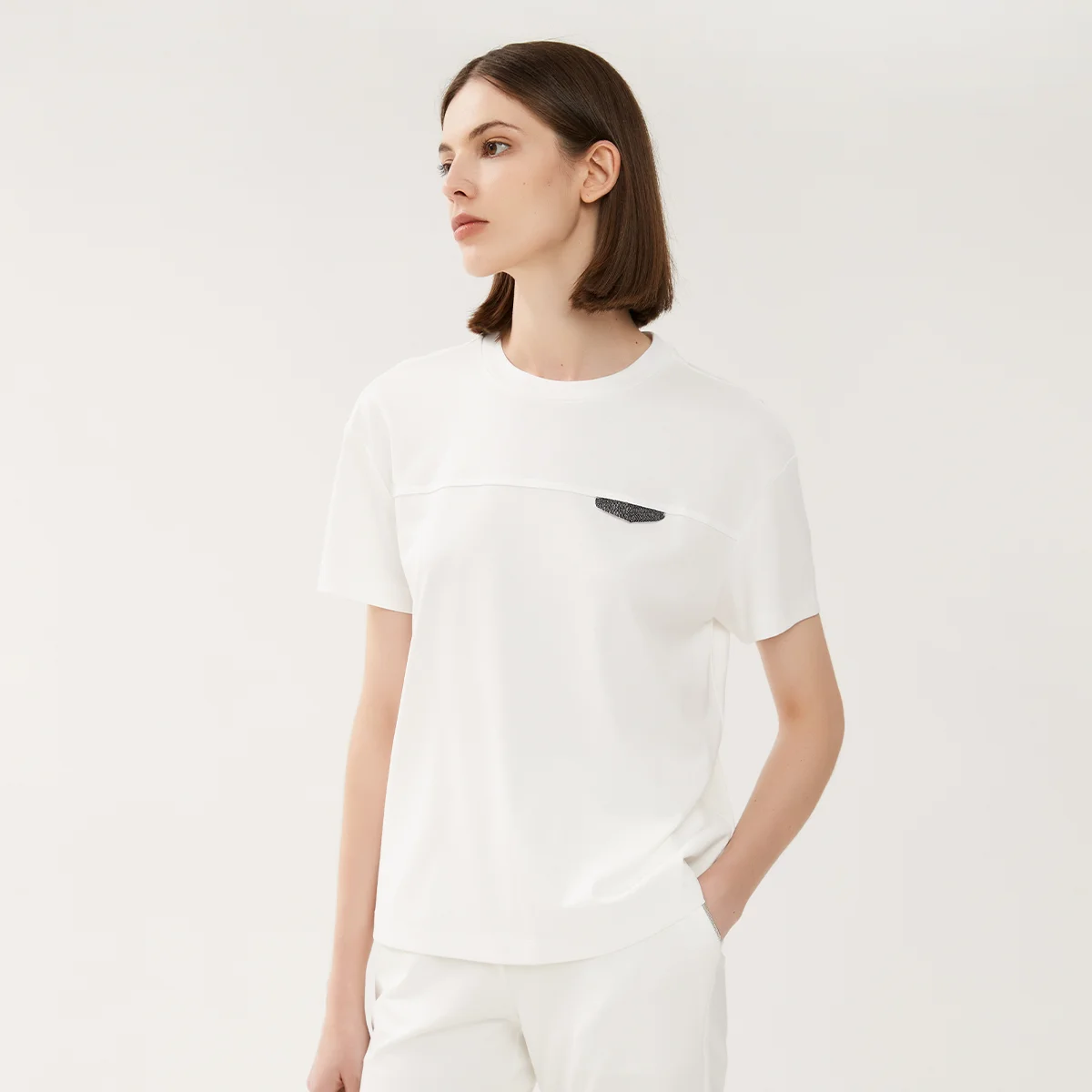 Summer Short Sleeved T Shirts Women's Clothing 100% Pure Pima Cotton Tshirt Tops Ladies T-ShirtClothes