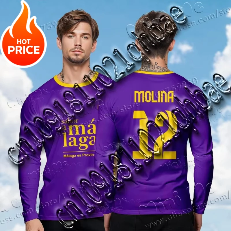 Summer Men's Soccer Team Training Breathable Short-sleeved Crew Neck T-shirt 3D Jerseys Malaga Jerseys Outdoor Sports Shirts